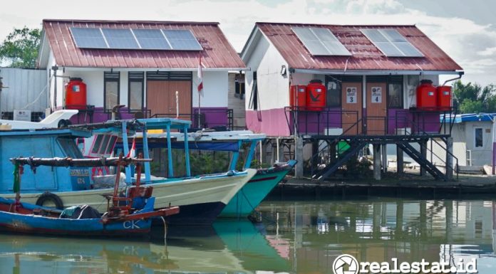 Rumah Apung di kawasan Muara Angke (Foto: Kementerian PKP)