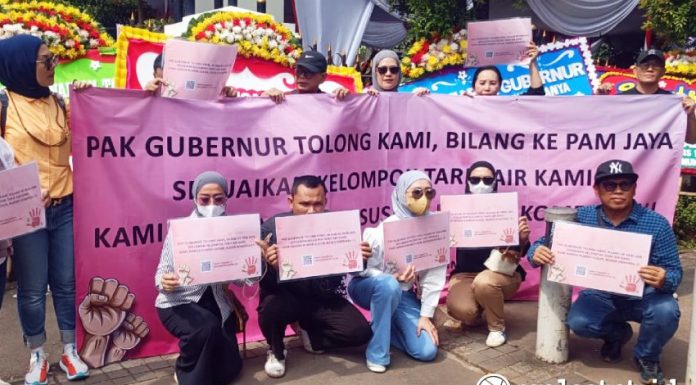 Penghuni Rumah Susun Rusun Demo Tarif Air Bersih PAM Jaya Realestat.id dok