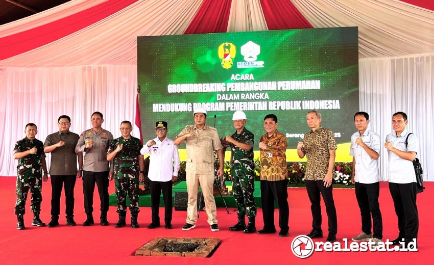 Groundbreaking Rumah Prajurit TNI AD di Serang, Ahad, 9 Maret 2025. (Foto: Istimewa)