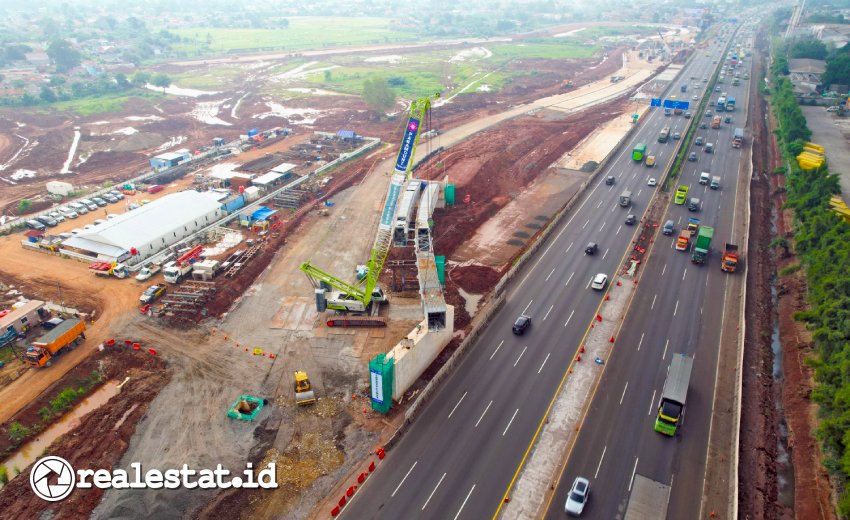 Progres Tol jakarta Merak KM 25 Paramount Petals Realestat.id dok