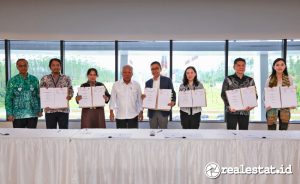 Keenam perusahaan swasta menandatangani kerja sama di Kantor Otorita IKN, Rabu, 21 Mei 2025. (Foto: Dok. OIKN) 