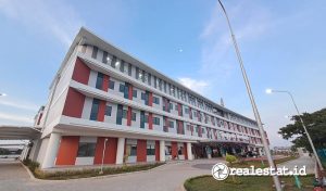 Tampilan fasad gedung Singapore Intercultural School (SIS) KG di Asya Jakarta Timur. (Sumber: Astra Land)