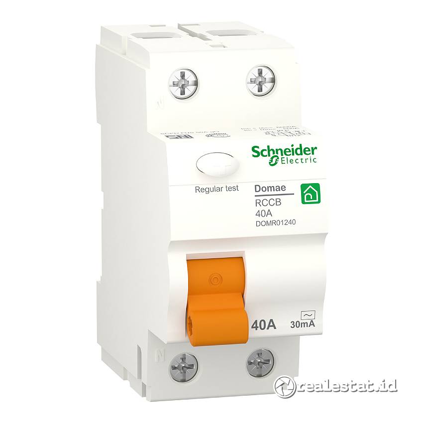 Salah satu merek gawai proteksi RCCB Domae Schneider Electric-RealEstat.id