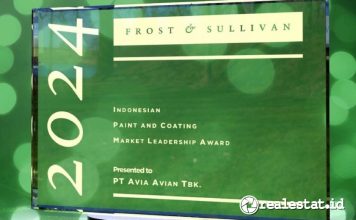 avian brands penghargaan market leader 2024 frost sullivan realestat.id dok