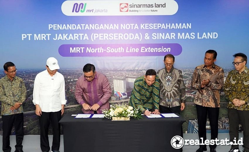 MoU MRT Jakarta Bumi Serpong Damai Sinar Mas Land realestat.id dok