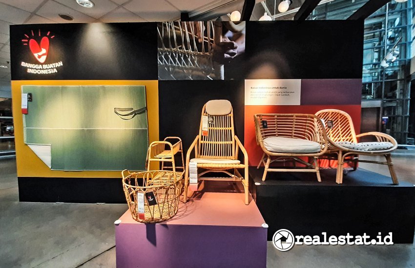 Produk rotan IKEA Indonesia yang dipamerkan dalam Kampanye bertajuk 'Made in Indonesia untuk Dunia'-RealEstat.id_Adhitya Putra