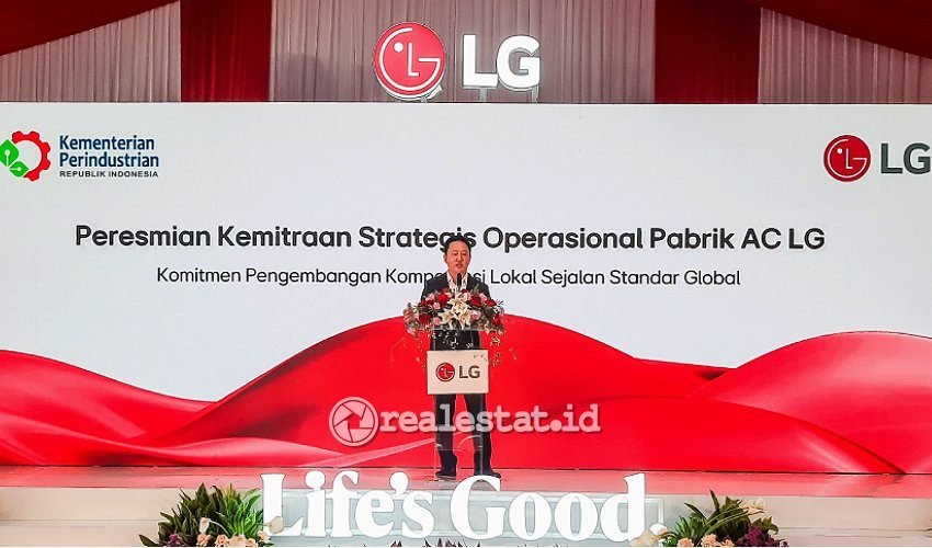 Peresmian pabrik AC LG Electronics di Bekasi, Jawa Barat-RealEstat.id-Adhitya Putra