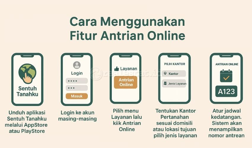 layanan pertanahan antrian online sentuh tanahku kementerian atr_bpn realestat.id dok