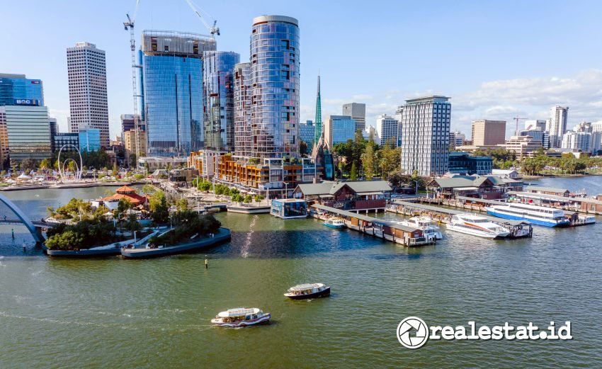 Destinasi Lokasi Wisata Elizabeth Quay Perth Australia Barat realestat.id dok