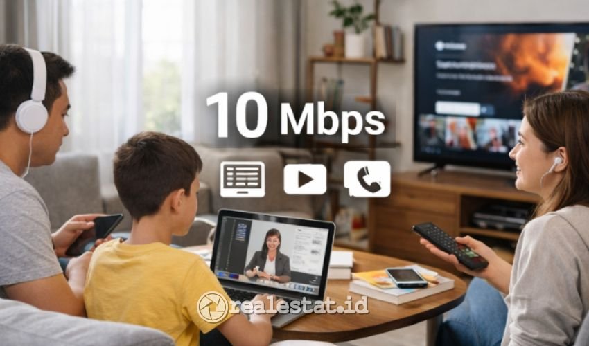 Kebutuhan kecepatan internet WiFi Rumah 10 Mbps Cukup untuk Berapa Orang-RealEstat.id