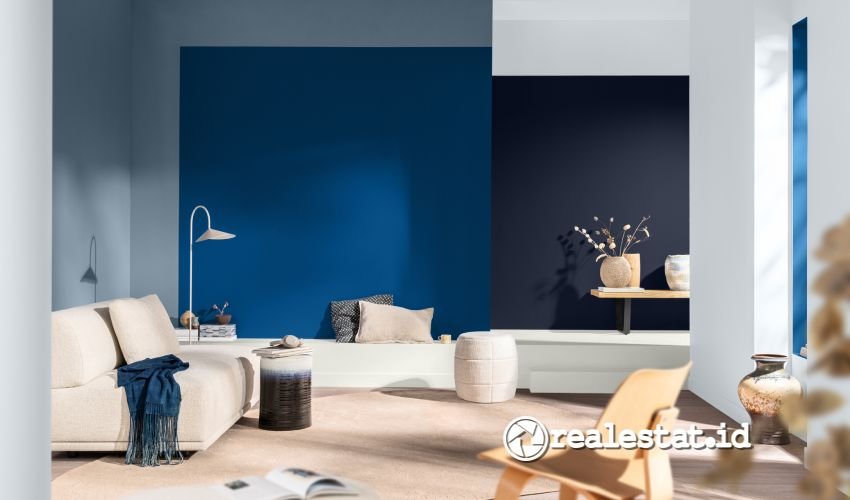 Warna biru untuk hunian modern-RealEstat.id