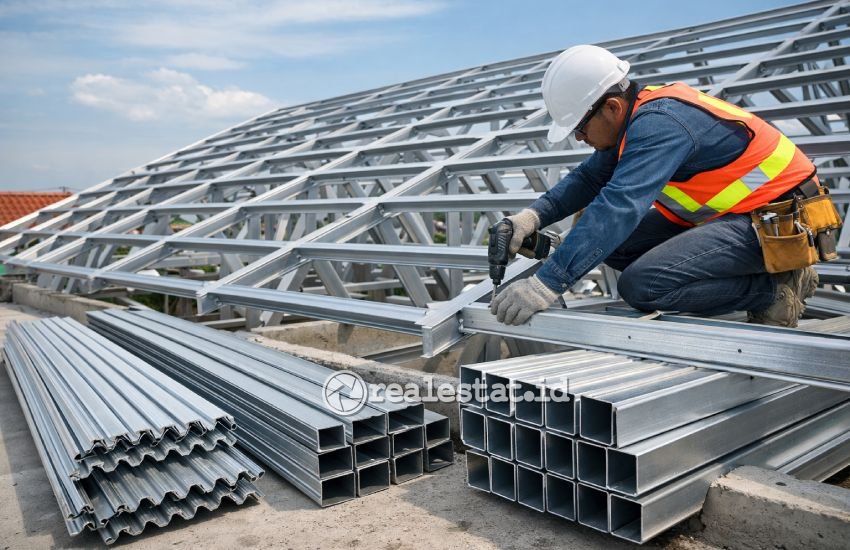 Daftar harga baja ringan per batang 2026-RealEstat.id