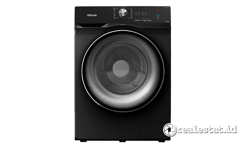 Mesin cuci front load untuk keluarga urban REIWA Washing Machine Front Load 8KG-RealEstat.id