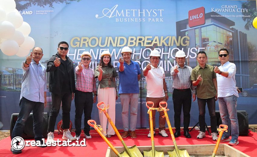 groundbreaking Amethyst Business Park Tahap 2 AKR Land Grand Kawanua City Manado realestat.id dok