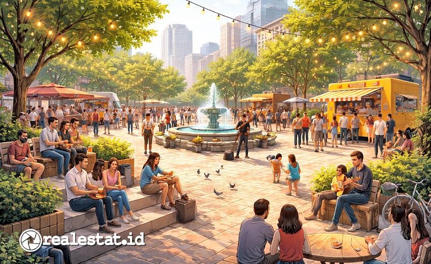 Ruang Publik Gaya Hidup Kota Modern realestat.id dok
