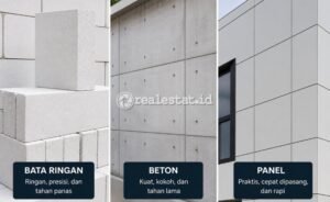 Tips Memilih Material Dinding Rumah Modern Bata Ringan Beton Panel realestat.id dok