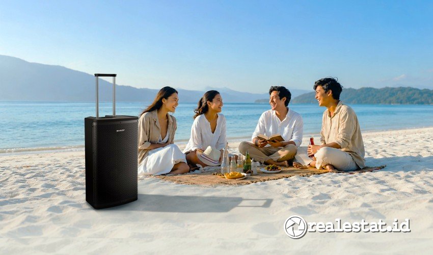 Sharp speaker portable SASpro series realestat.id dok dapat digunakan di kegiatan outdoor dan Indoor