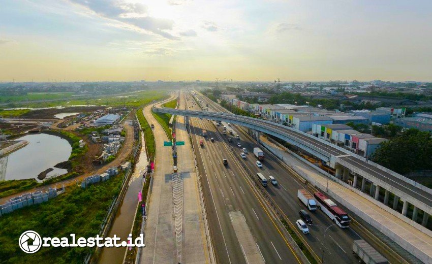 akses exit pintu tol kota mandiri paramount petals land km 25 jakarta merak realestat.id dok
