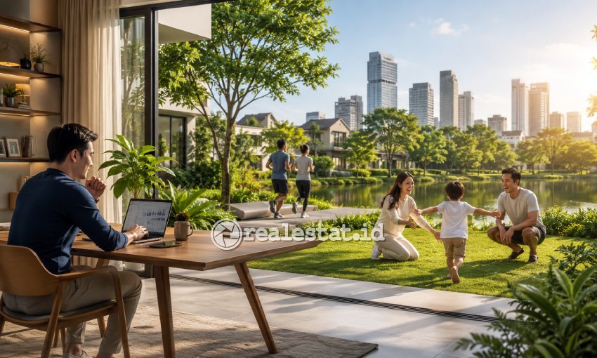 rumah hunian konsep living balance keseimbangan hidup realestat.id dok