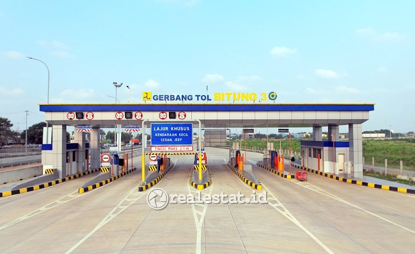 Akses Gerbang Tol Bitung 3 Jakarta Tangerang Merak KM 25 Paramount Petals realestat.id dok