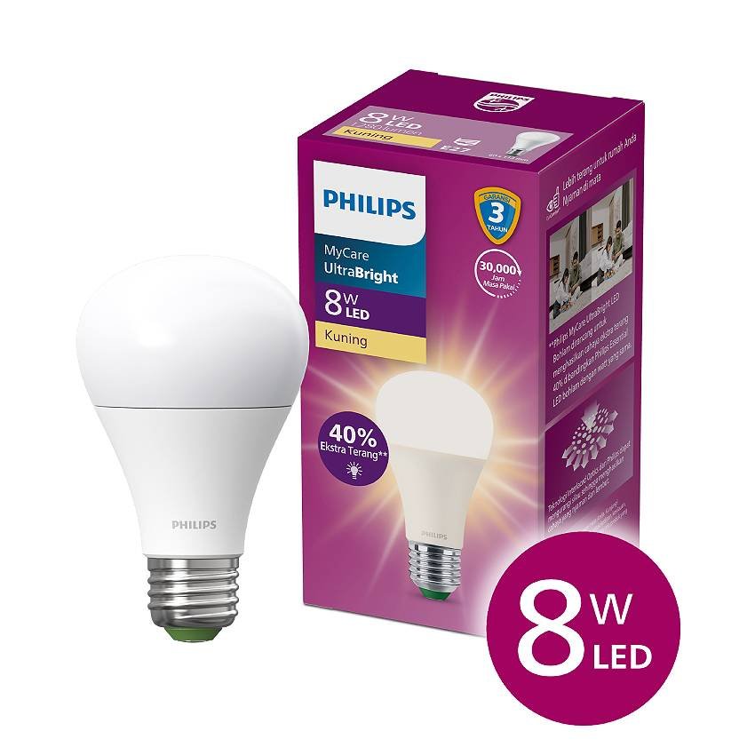 Lampu bohlam LED hemat energi Philips MyCare UltraBright-RealEstat.id