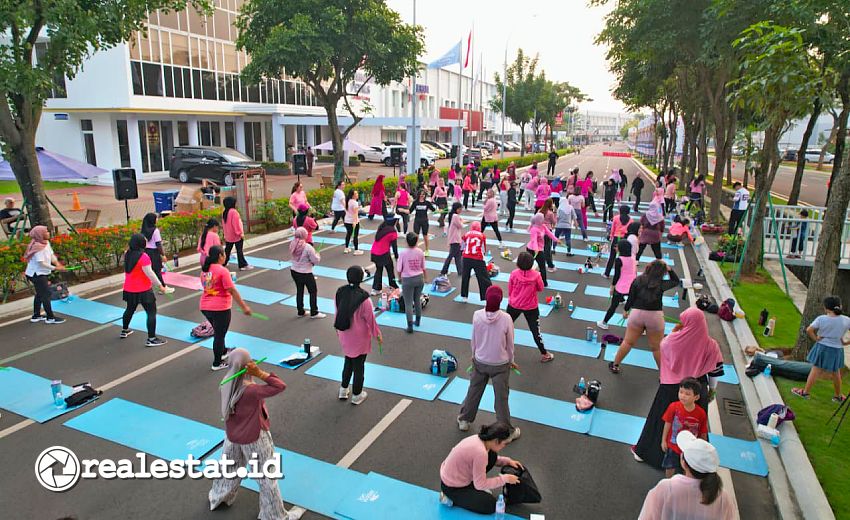Olah Raga PoundFit Meriahkan Akhir Pekan Paramount Petals Land realestat.id dok