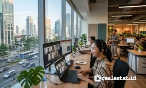 Tren Ruang Kantor Perkantoran Jakarta Masa Depan Hybrid realestat.id dok