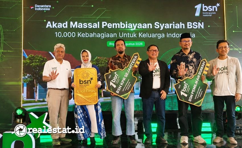 Akad Massal Pembiayaan Syariah BSN Pesona Prima 9 Cikahuripan realestat.id dok