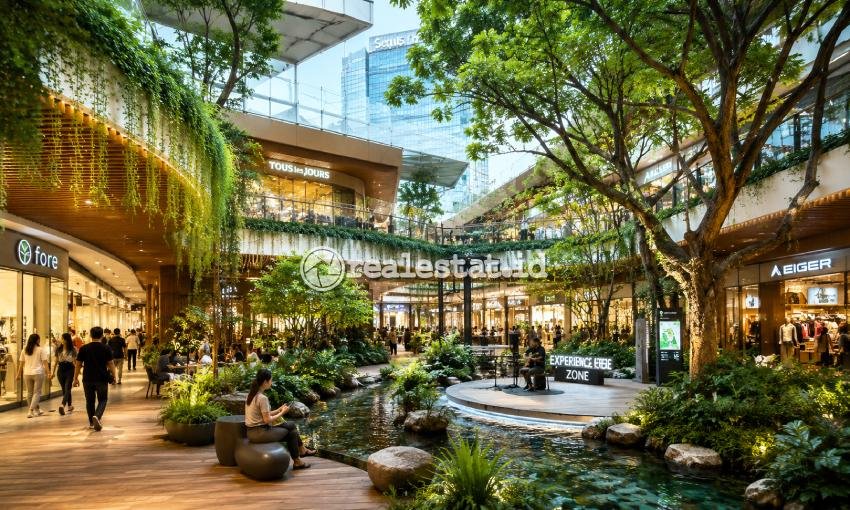 mall pusat belanja ritel jakarta konsep hijau green experience pengalaman realestat.id dok