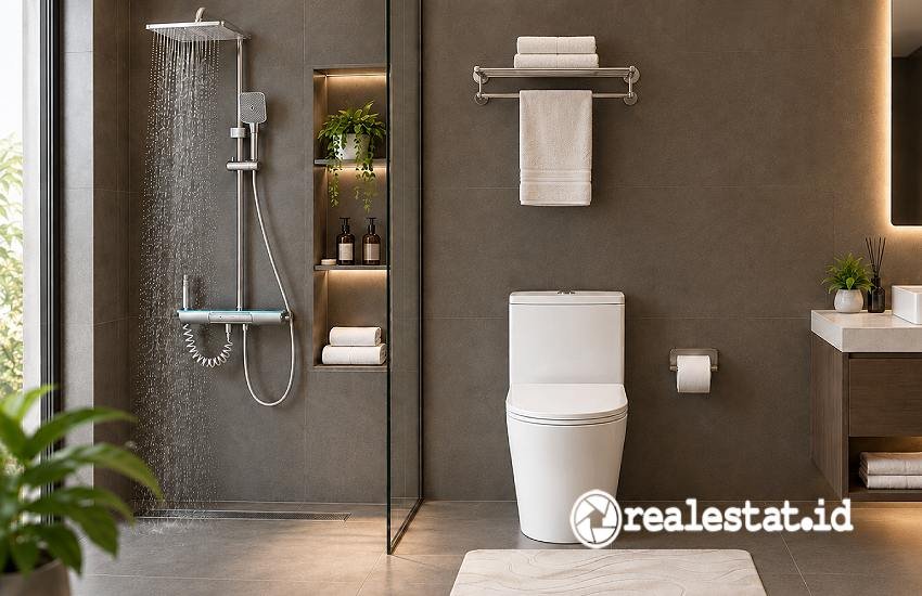 kamar mandi ramah lingkungan menggunakan AZKO ACROZ Elysio Set Shower-RealEstat.id